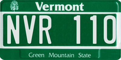 VT license plate NVR110