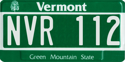 VT license plate NVR112