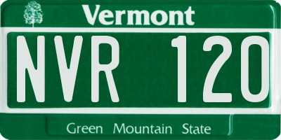 VT license plate NVR120