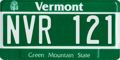 VT license plate NVR121