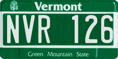 VT license plate NVR126