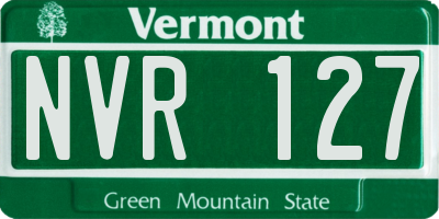 VT license plate NVR127