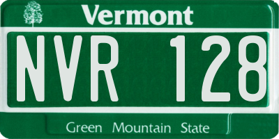 VT license plate NVR128