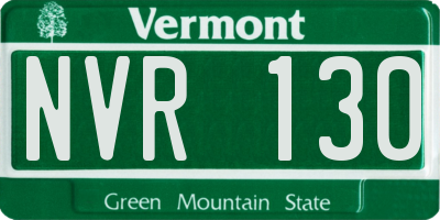 VT license plate NVR130