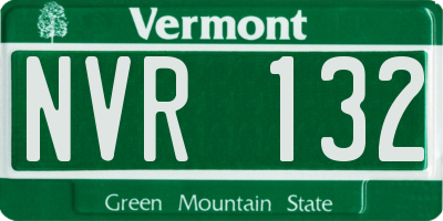 VT license plate NVR132