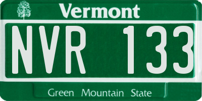 VT license plate NVR133