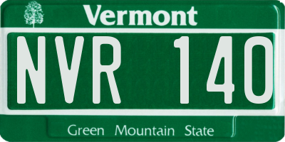 VT license plate NVR140