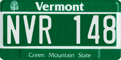 VT license plate NVR148
