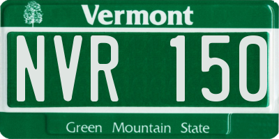 VT license plate NVR150