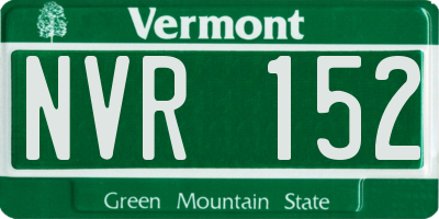 VT license plate NVR152