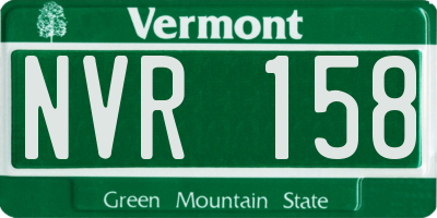 VT license plate NVR158