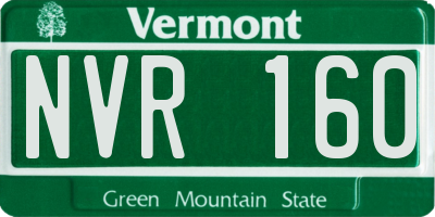 VT license plate NVR160
