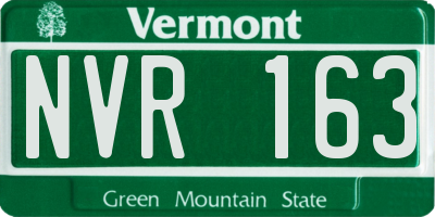 VT license plate NVR163