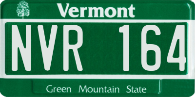 VT license plate NVR164