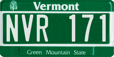 VT license plate NVR171