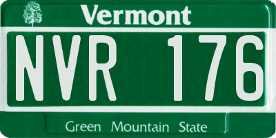 VT license plate NVR176