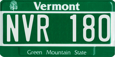 VT license plate NVR180