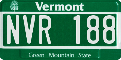 VT license plate NVR188