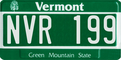 VT license plate NVR199