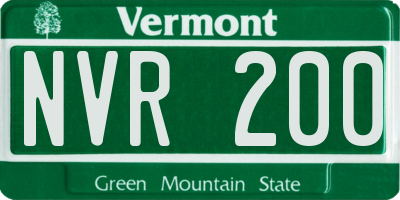 VT license plate NVR200