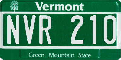 VT license plate NVR210