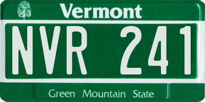 VT license plate NVR241