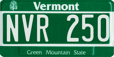 VT license plate NVR250