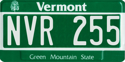 VT license plate NVR255