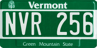VT license plate NVR256