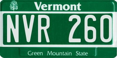 VT license plate NVR260
