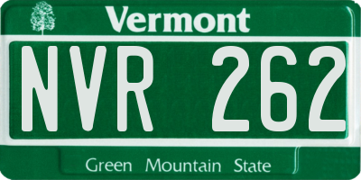 VT license plate NVR262