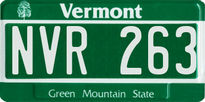 VT license plate NVR263