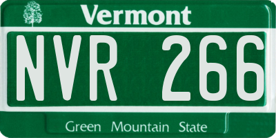 VT license plate NVR266