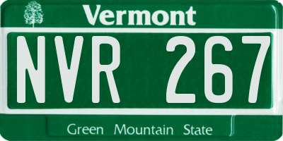 VT license plate NVR267