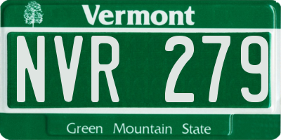 VT license plate NVR279