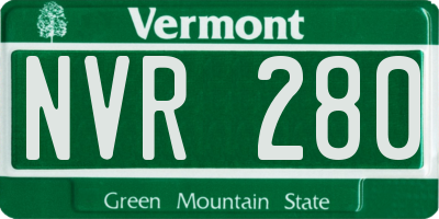 VT license plate NVR280