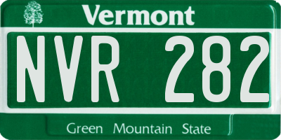 VT license plate NVR282