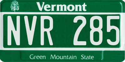 VT license plate NVR285