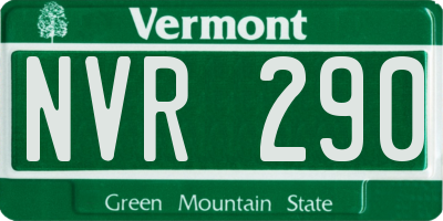 VT license plate NVR290