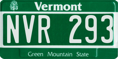 VT license plate NVR293