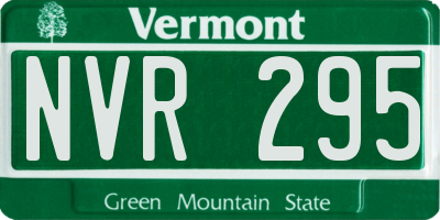 VT license plate NVR295