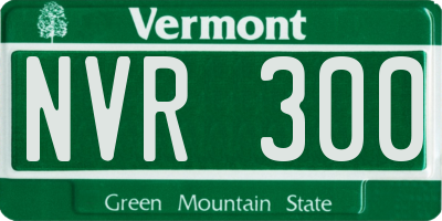 VT license plate NVR300