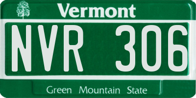 VT license plate NVR306