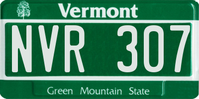VT license plate NVR307