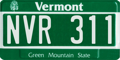 VT license plate NVR311