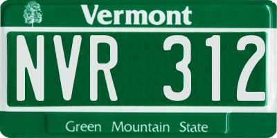 VT license plate NVR312