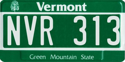 VT license plate NVR313