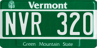 VT license plate NVR320
