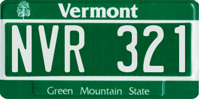 VT license plate NVR321
