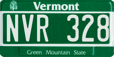 VT license plate NVR328